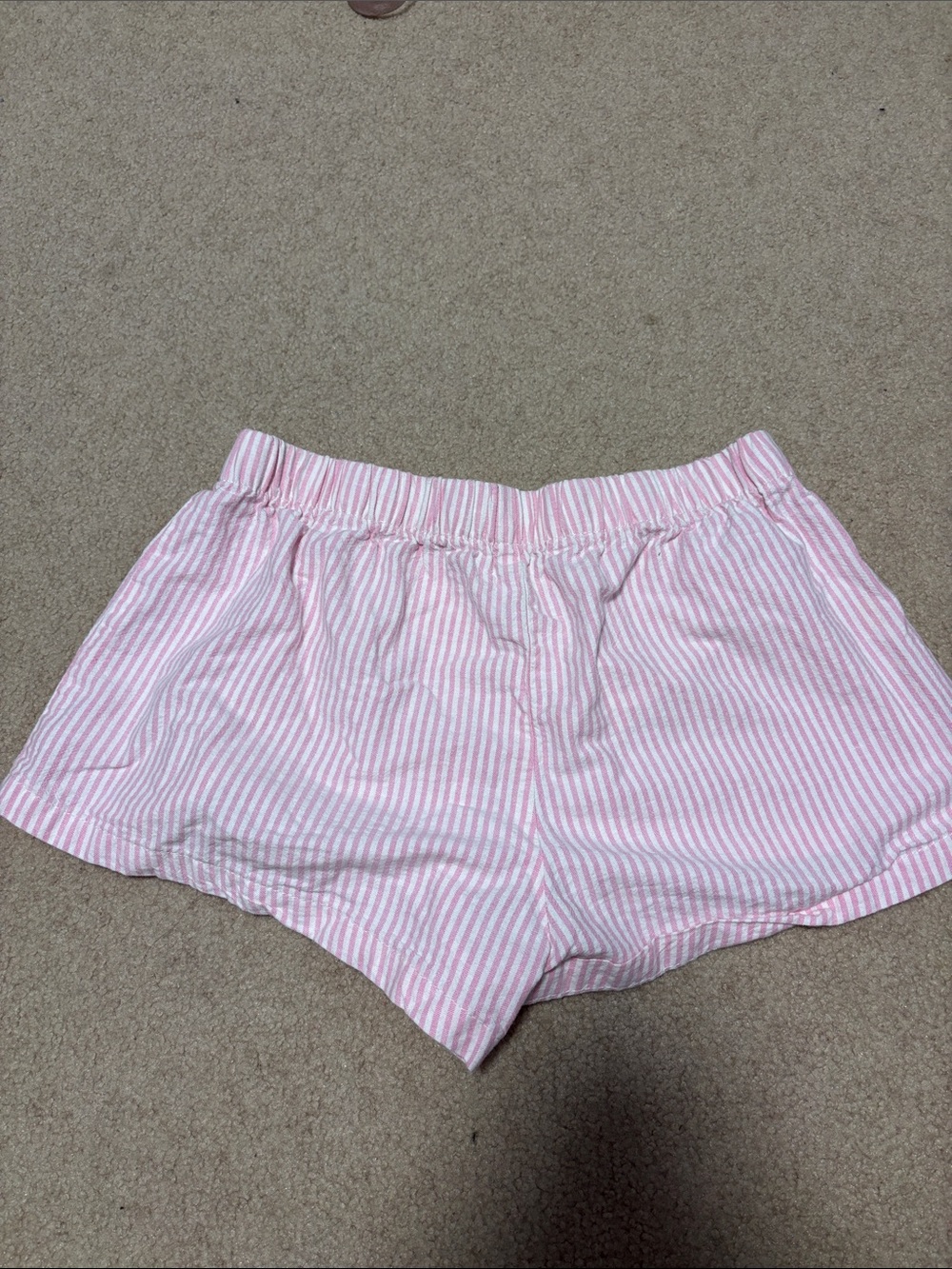 Bershka Pink & White Striped Button-Front Shorts - Picture 3 of 5